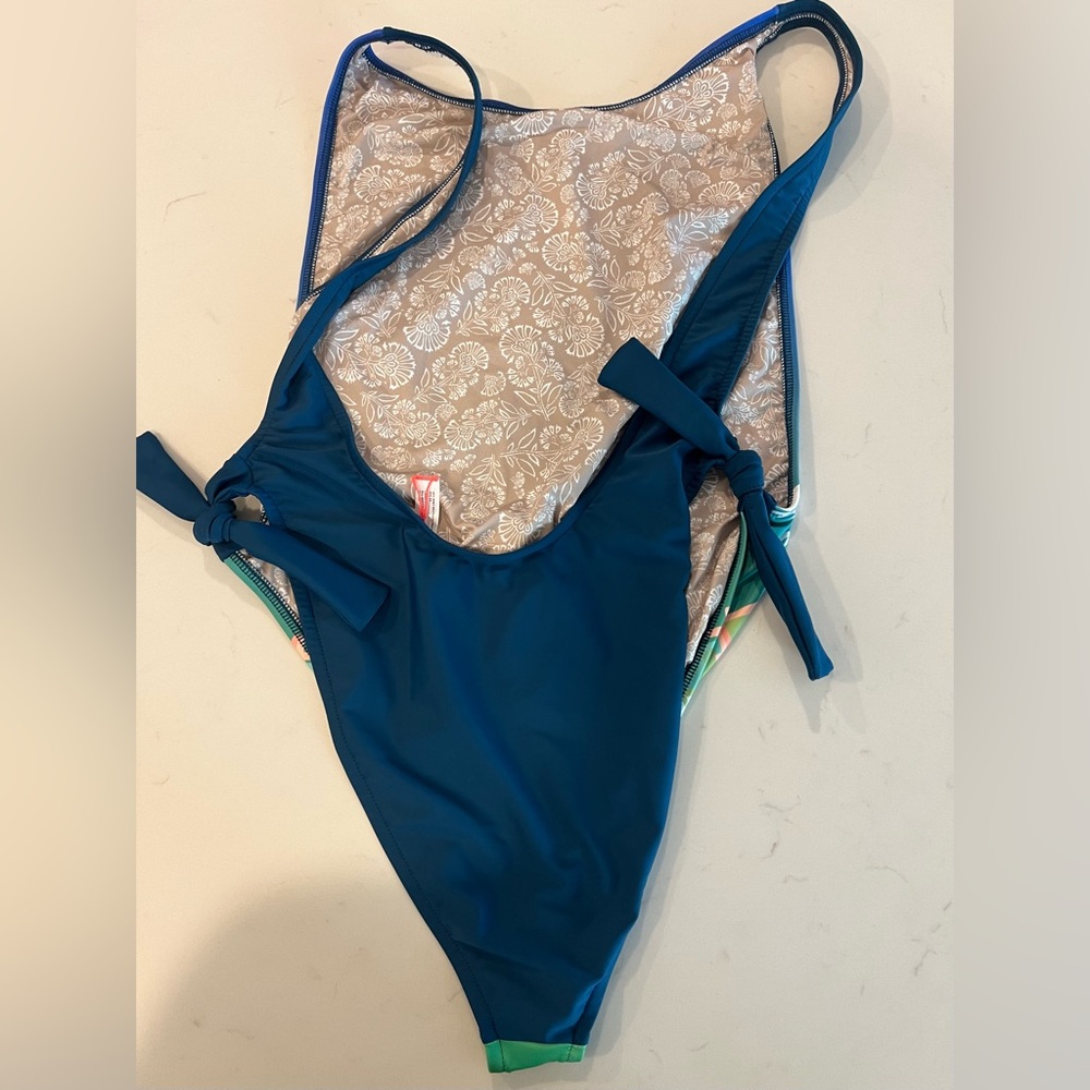 Free people Miami blue one piece swimsuit size Xl - Picture 3 of 5